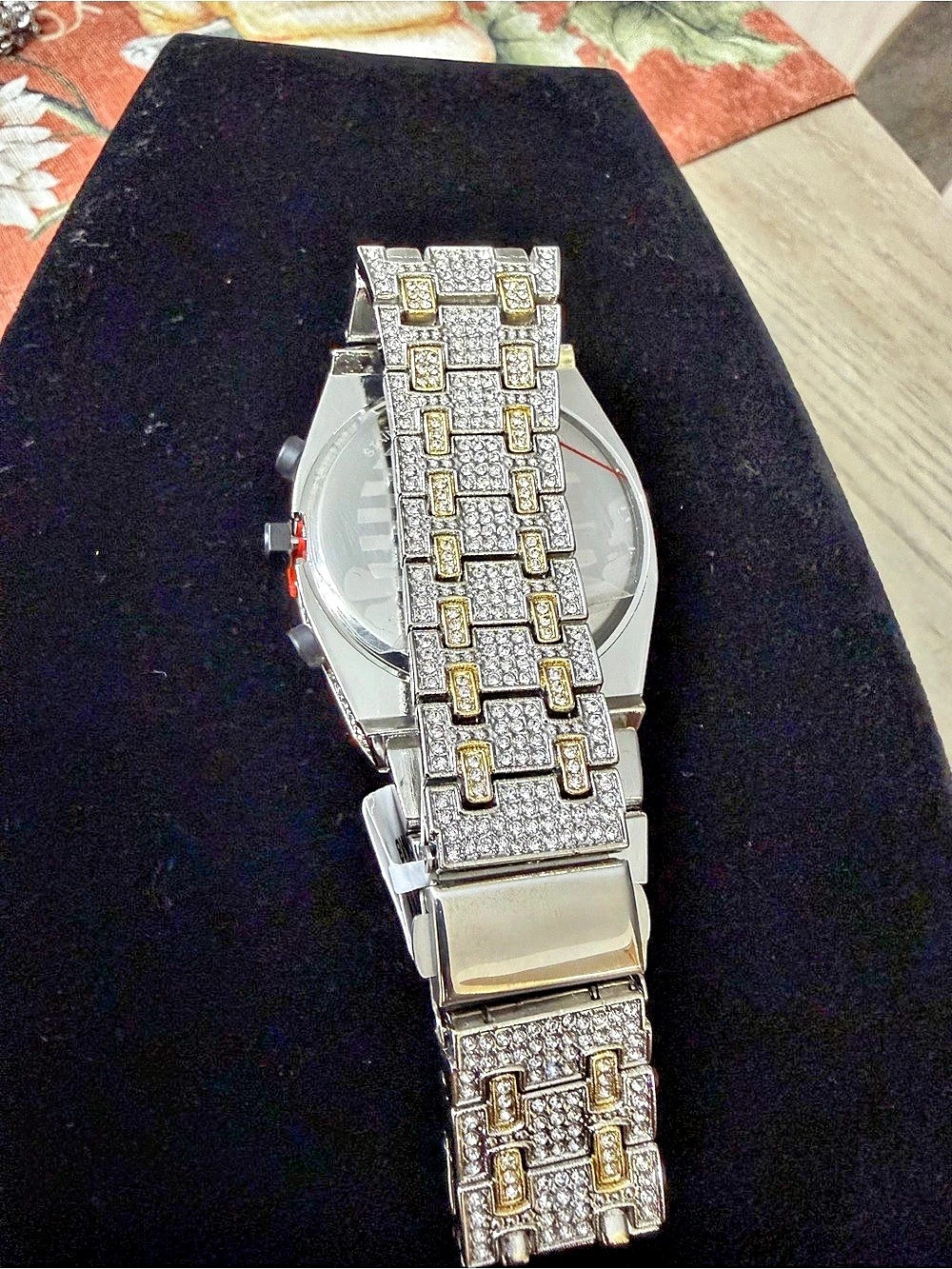 Gold & Silver Rhinestone Watch New - Picture 5 of 5